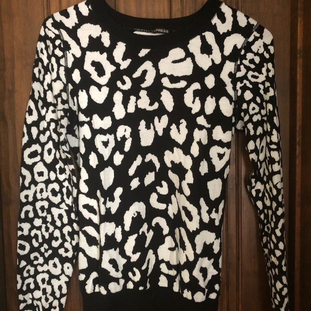 Express animal print sweater